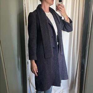 Elegant Vintage Blue/Purple Women's Coat